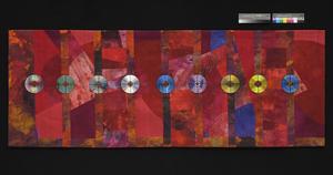 image of a quilt by Cynthia Corbin titled Red Intervals